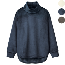 裏起毛ベロアリブチュニック