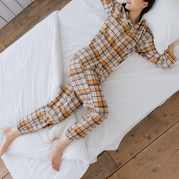 快眠・寝返りしやすいコットン起毛パジャマ