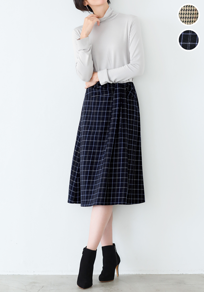 ＜DHC＞ 品格スタイル・ツイード調ジャージースカート