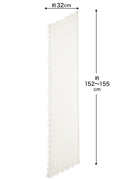 短冊形レース付きシアーストール通販 ファッションのdhc