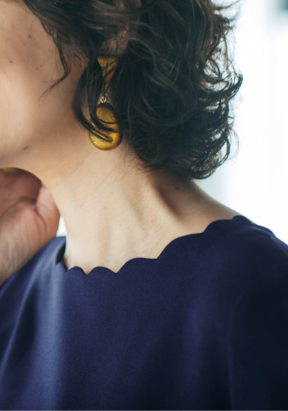 私のkireiスタイル さらっとスカラップワンピース通販 ファッションのdhc