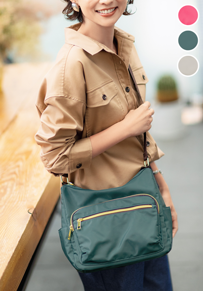 大きいファスナーポケット付きショルダー通販 ファッションのdhc 大きいファスナーポケット付きショルダー通販 ファッションのdhc