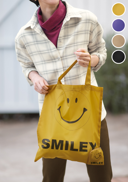 ＜DHC＞ SMILEY・コンパクトになるエコバッグ画像