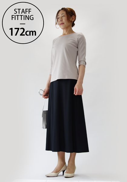 透けにくい2重フロント・クルーネックカットソー通販 |ファッションのDHC
