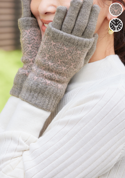 香川産・3WAYジャカードニット手袋通販 |ファッションのDHC