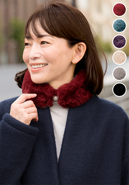 【 SALE 20%OFF】ami amie : カシミヤ100%コンパクトマフラー/knit_muffler