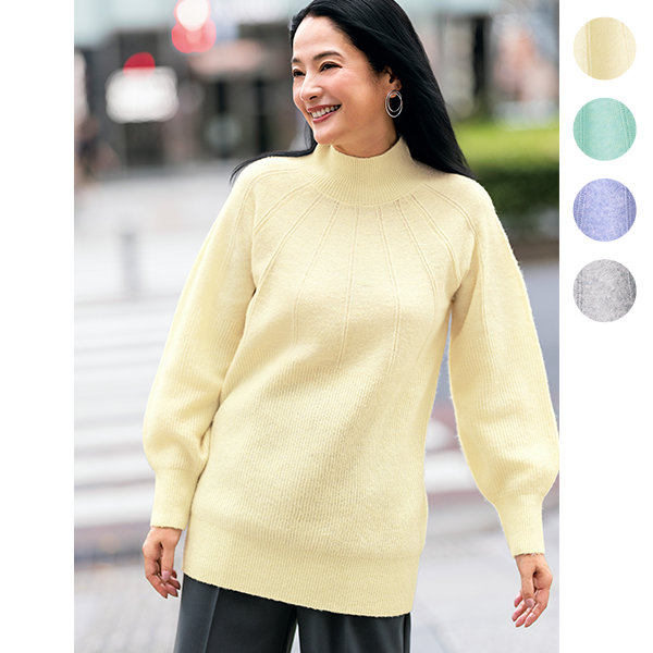 洗える・求心編みチュニックニット 洗える・求心編みチュニックニット