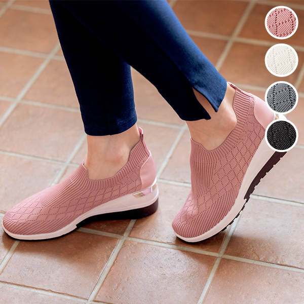 【はじめて購入】ニットで3ラク美脚見え厚底スニーカー 【はじめて購入】ニットで3ラク美脚見え厚底スニーカー