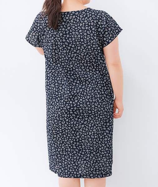 楊柳パジャマワンピース 柄 大きいサイズ 通販 インナーウェアのdhc