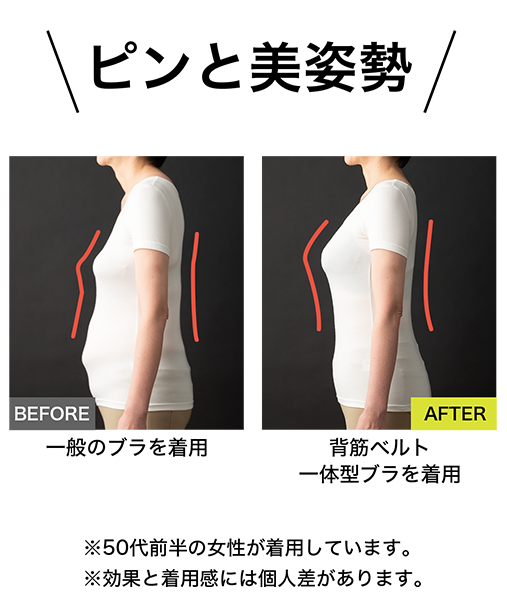 背筋ベルト一体型ブラ