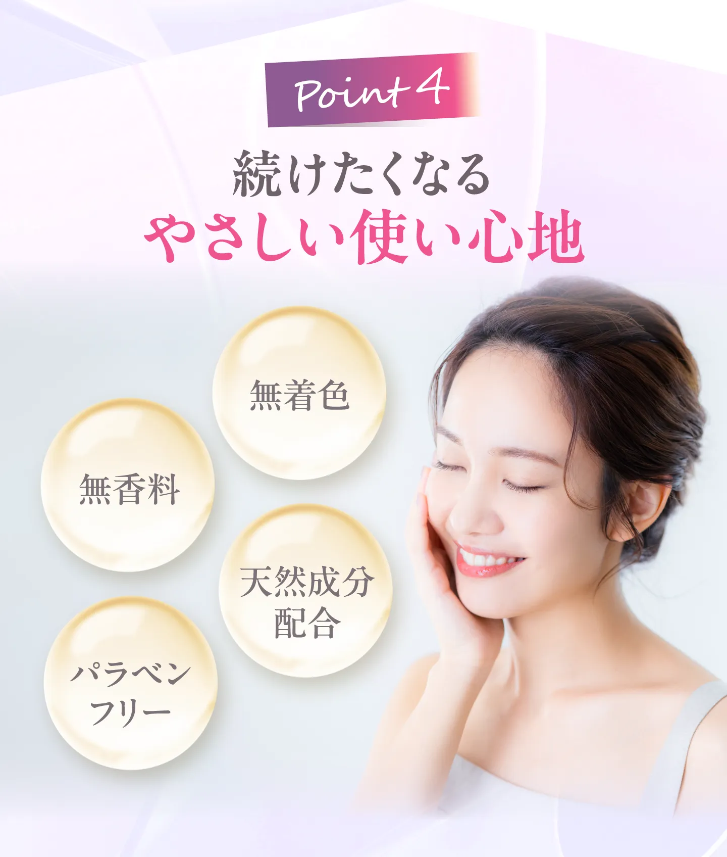 Point4 続けたくなるやさしい使い心地