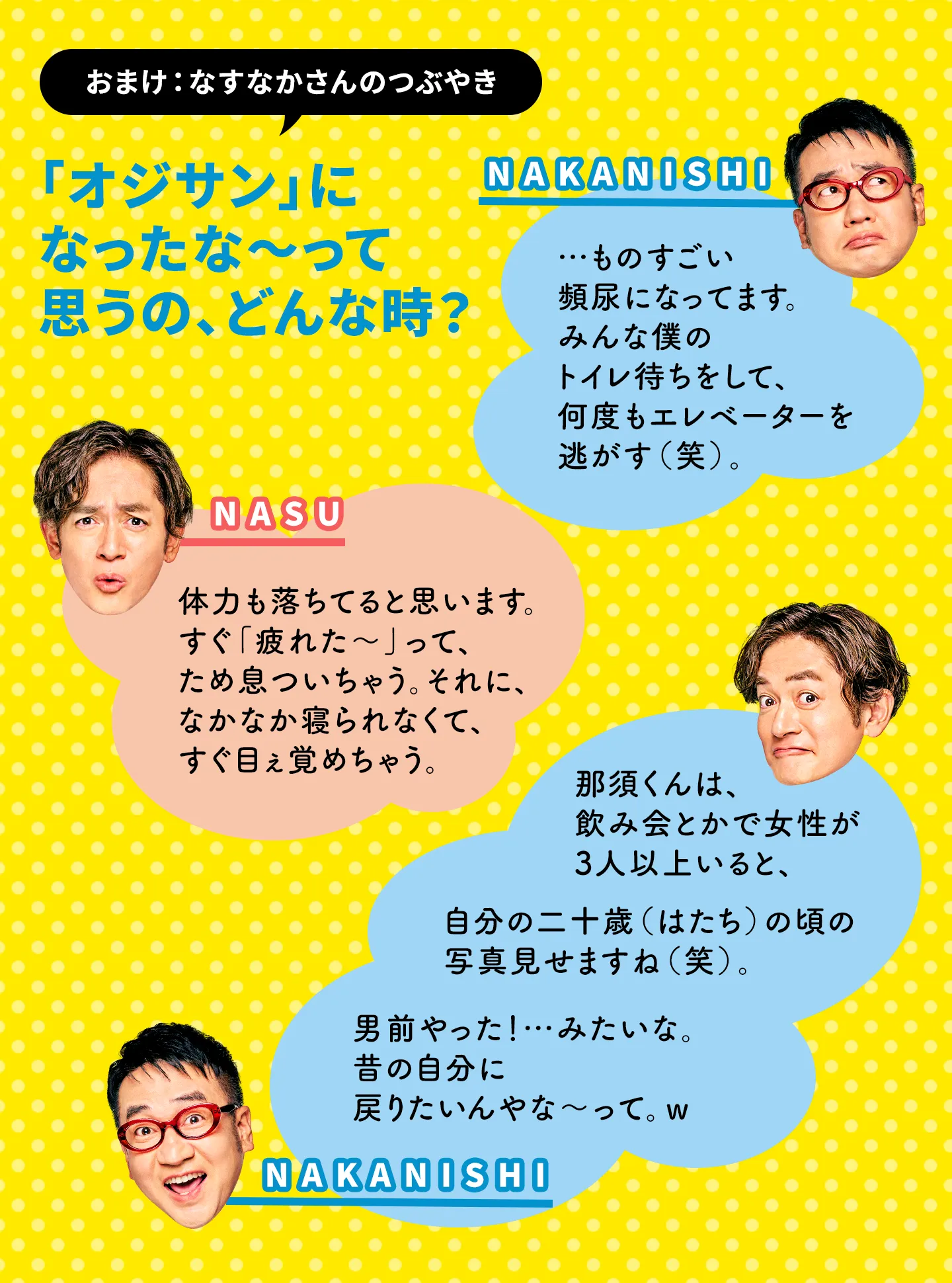 「オジサン」になったな~って思うの、どんな時?