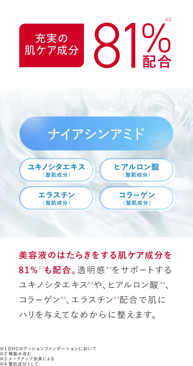 充実の肌ケア成分