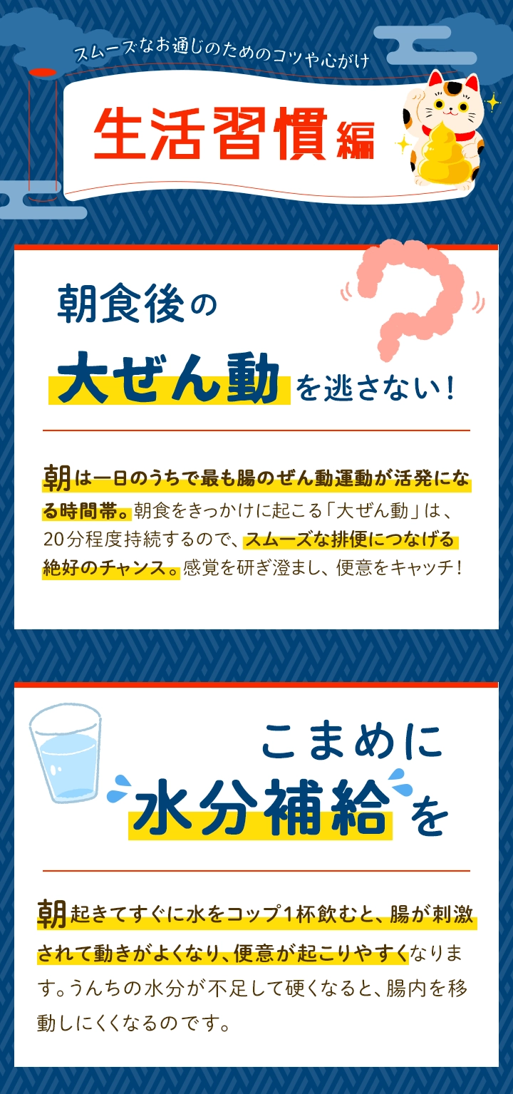 スムーズなお通じのためのコツや心がけ 生活習慣編