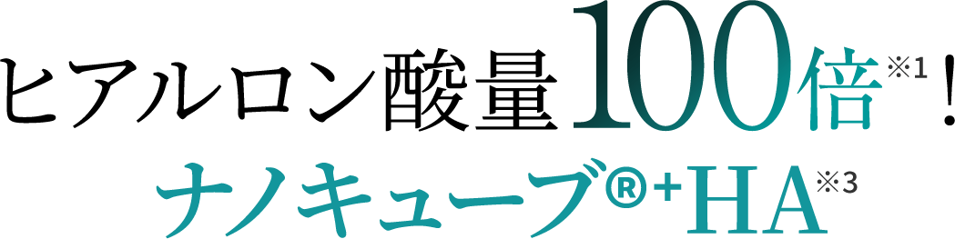 ヒアルロン酸量100倍！ナノキューブ®＋HA