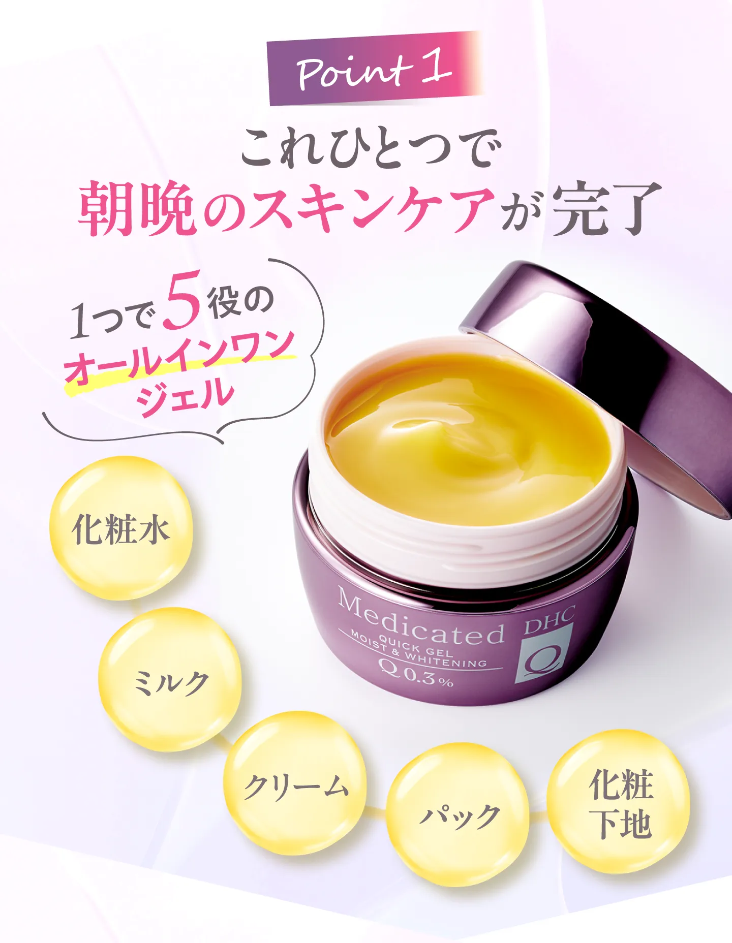 Point1 これひとつで朝晩のスキンケアが完了