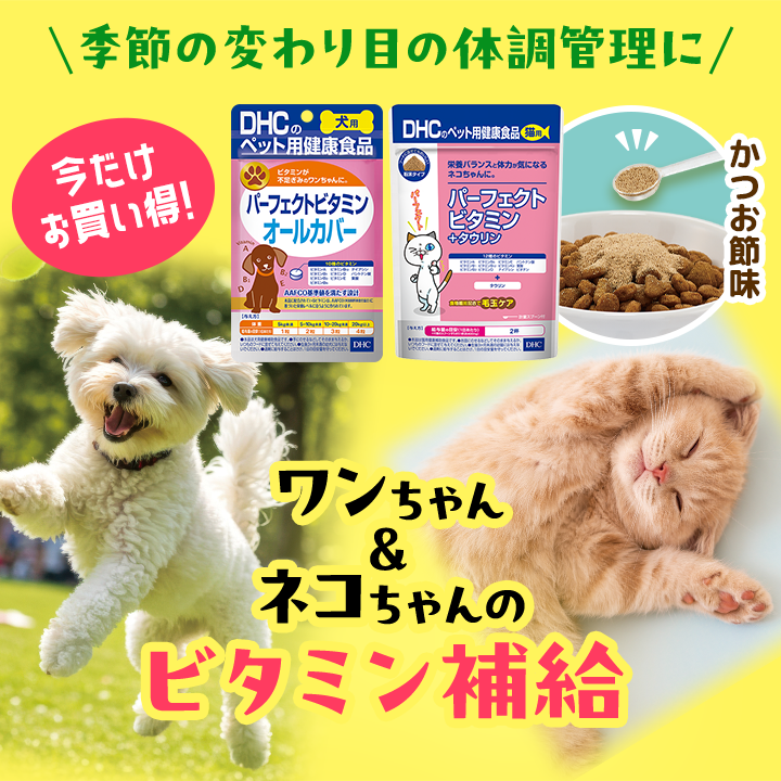 ワンちゃん＆ネコちゃんのビタミン補給