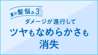 夏の髪悩み3　ツヤもなめらかさも消失