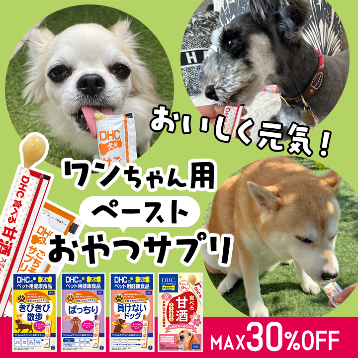 おいしく元気！ワンちゃん用ペーストおやつサプリ MAX30％OFF