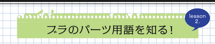 ブラのパーツ用語を知る