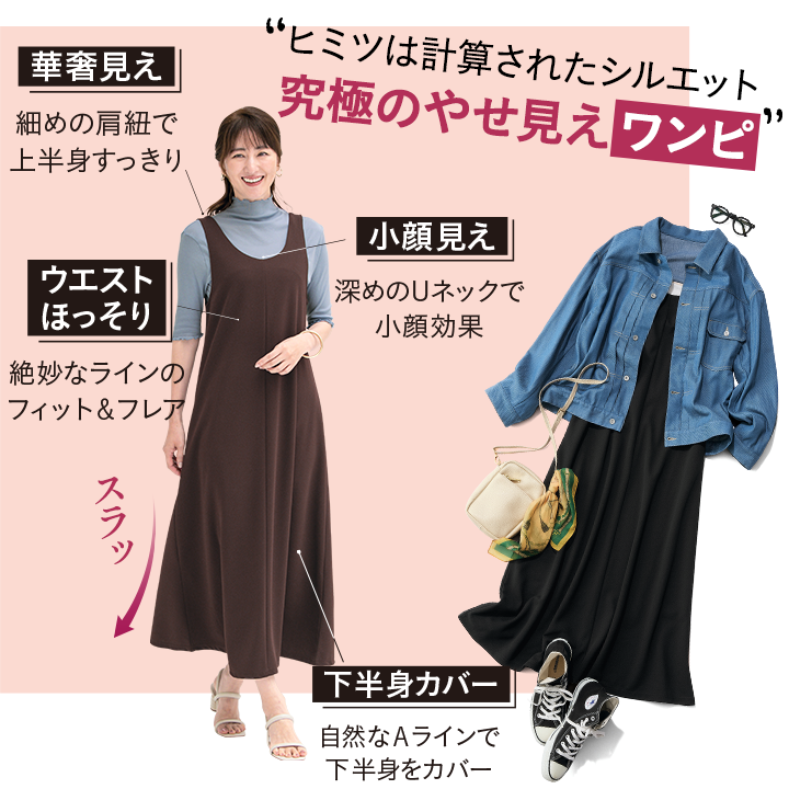 やせたねって言われるジャージーワンピース