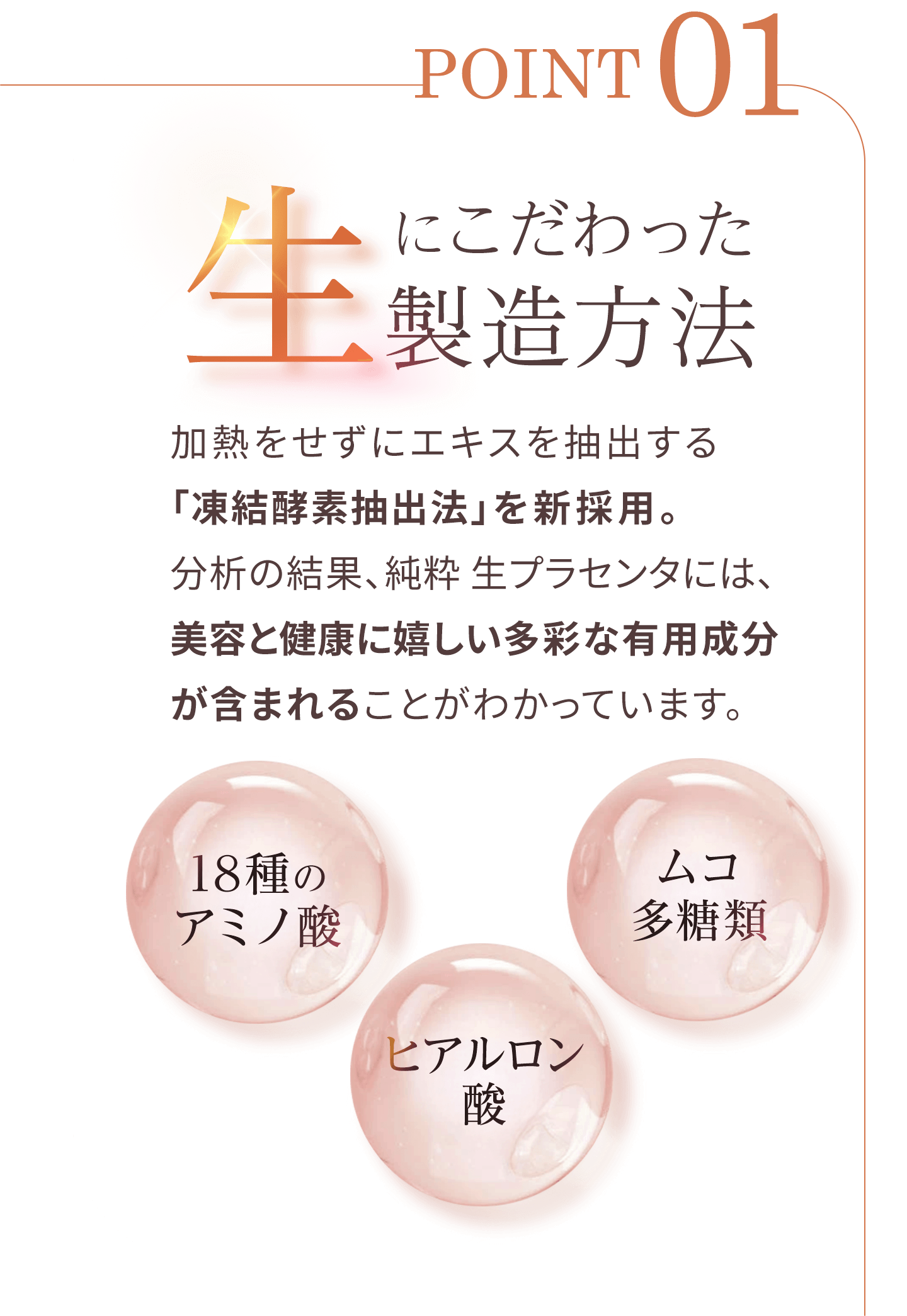 生にこだわった製造方法