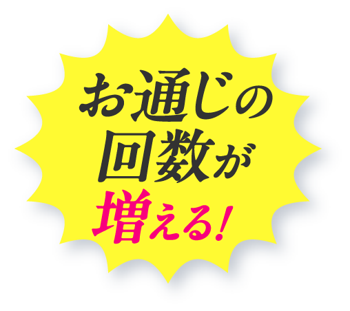 お通じの回数が増える！
