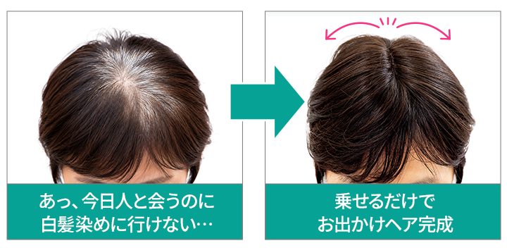 乗せるだけでお出かけヘア完成