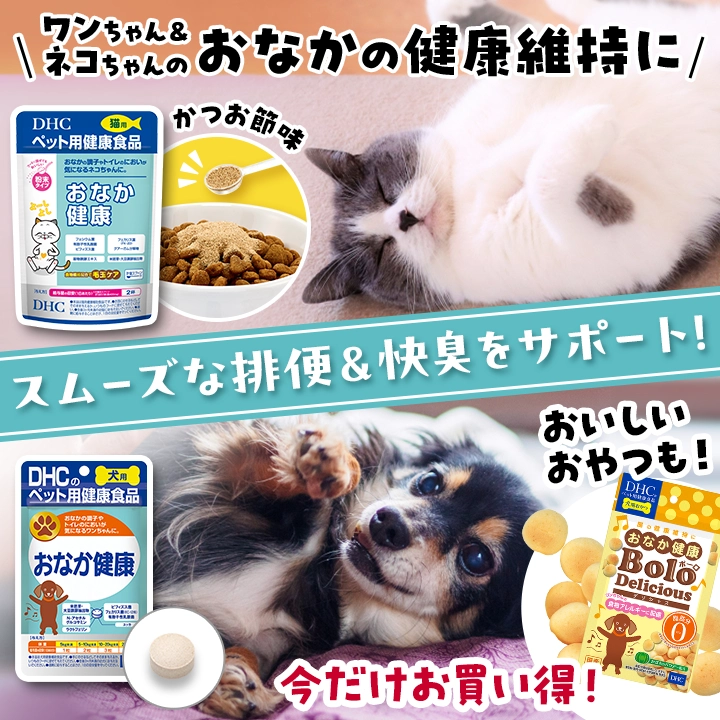 ワンちゃん＆ネコちゃんのおなかの健康維持に