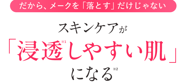 スキンケアが浸透しやすい肌になる