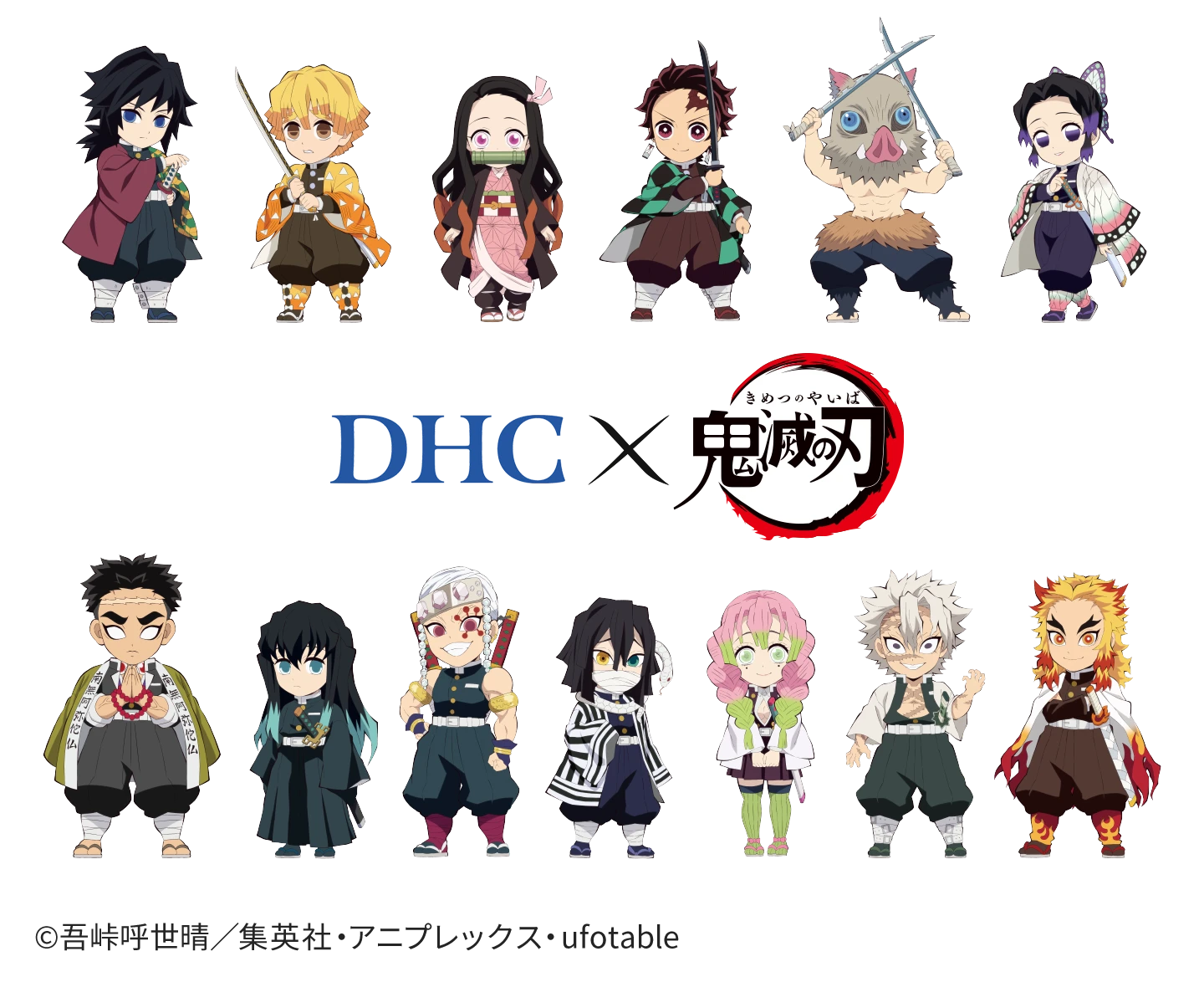 DHC×鬼滅の刃。キャラクター集合。