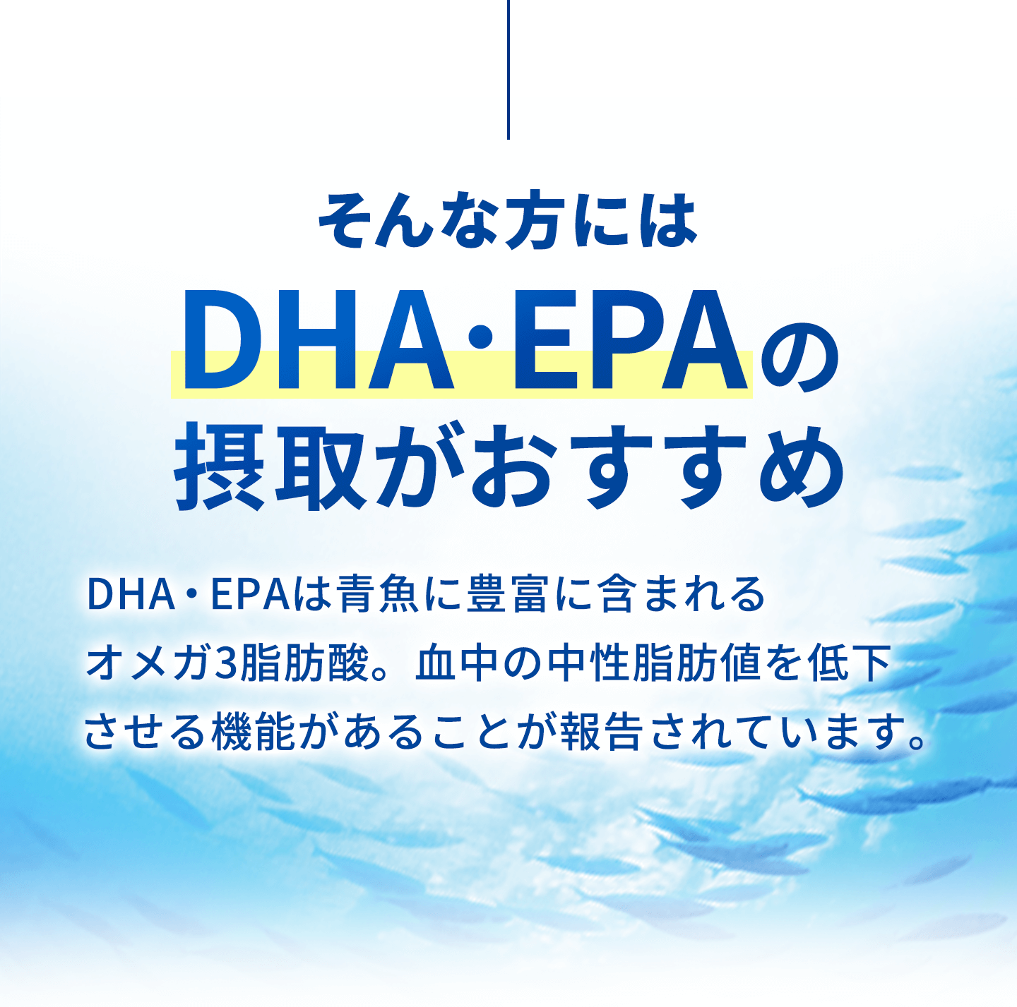 そんな方にはDHA・EPAの摂取がおすすめ