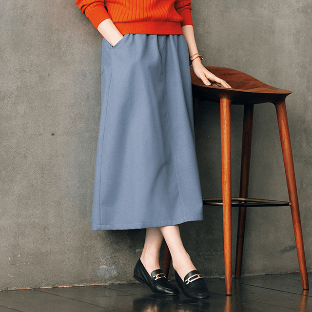 色落ちしないデニムスカート