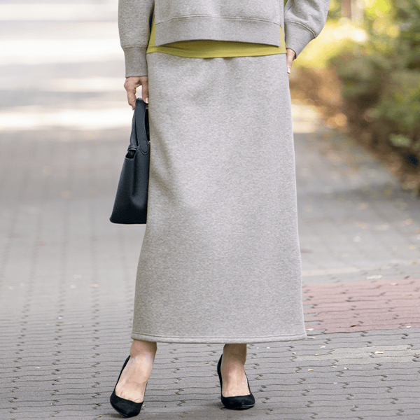 ふわプレミアム厚手スウェット裏起毛・スカート（保温）