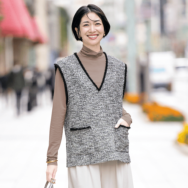 カットツイード・フリンジベスト