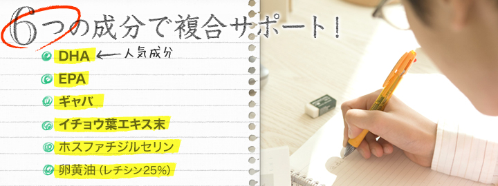 6つの成分で冴えをサポート！