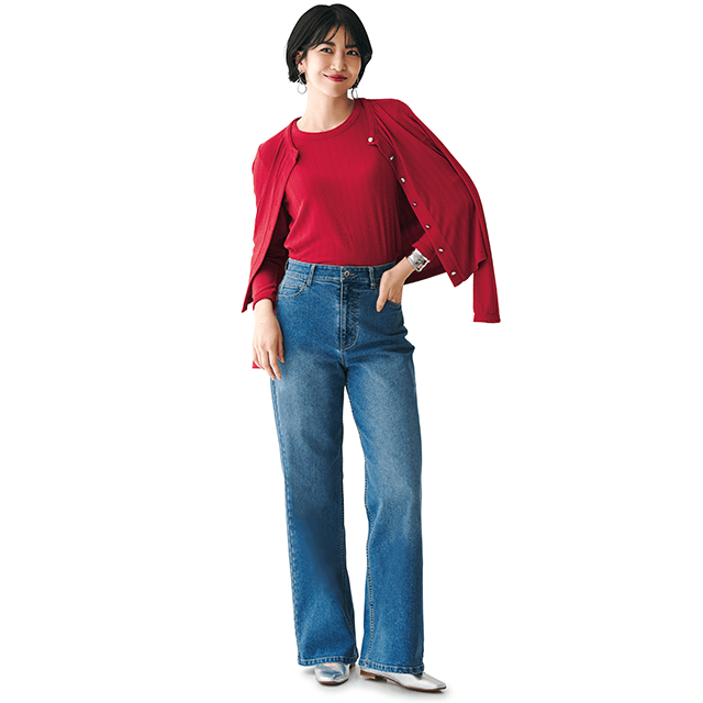 うっとりとろけるアイレットカットソー（遠赤外線）