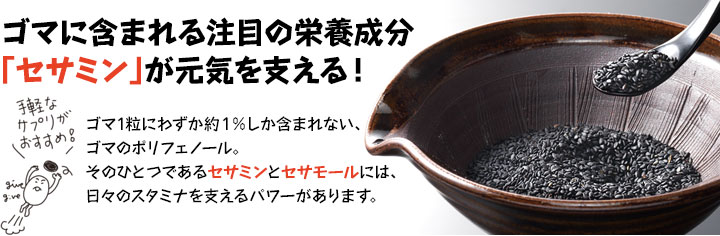 ゴマに含まれる注目の栄養成分 「セサミン」が元気をつくる！