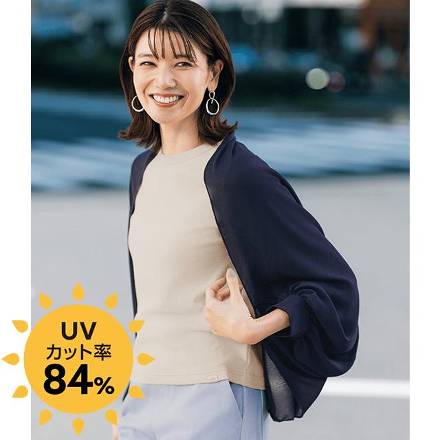 楊柳シャツ袖ボレロ