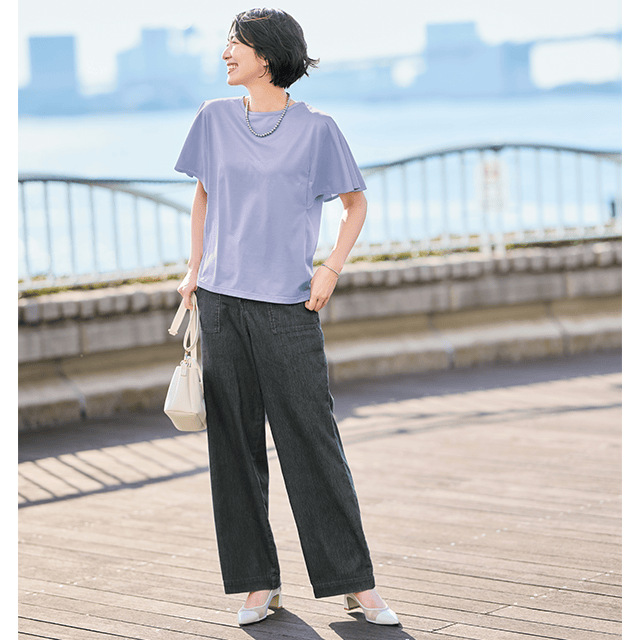 涼やかデニムパンツ