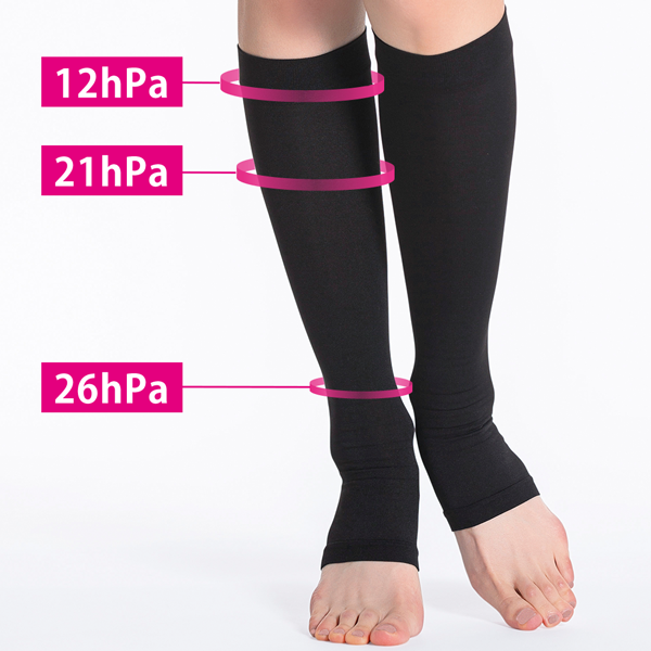 バンビーナスリムレッグ・着圧・トゥーレスハイソックス